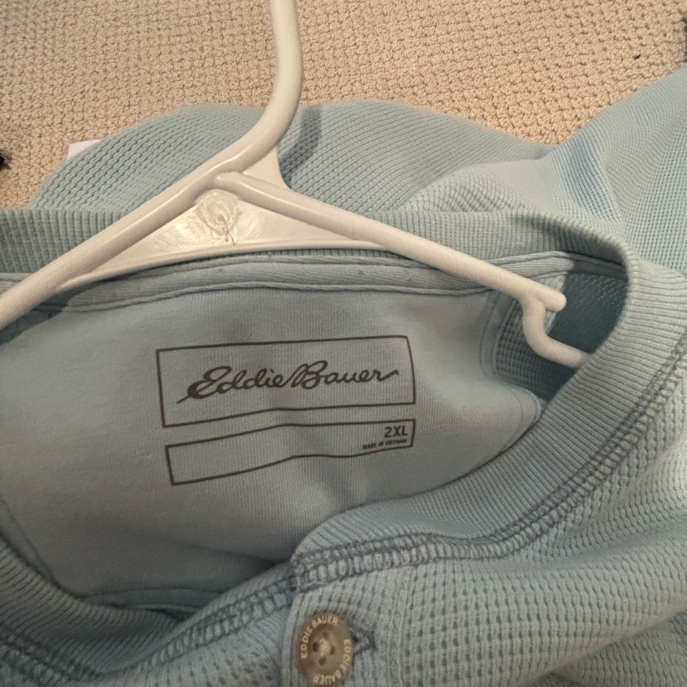 Eddie Bauer Sky Blue Knit Sweater 2XL